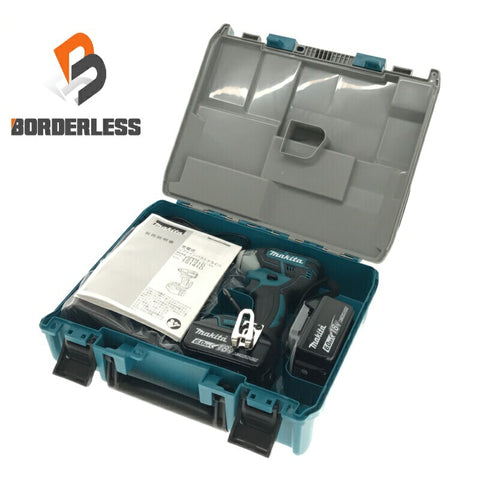 ☆未使用品☆makita マキタ 18V 充電式ソフトインパクトドライバ TS141DRGX バッテリー2個(18V 6.0Ah) 青/ブルー 充電器 ケース付