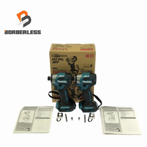 ☆未使用品2点セット☆makita マキタ 18V 充電式インパクトドライバ TD173DZ 青/ブルー 本体のみ 電動工具 大工道具