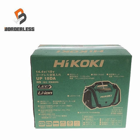 ☆未使用品☆HIKOKI ハイコーキ 14.4V/18V コードレス空気入れ UP18DA(NN) 本体のみ 充電式 最高圧力1,100kPa