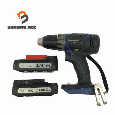 ☆中古品☆Panasonic パナソニック 14.4V 充電ドリルドライバー EZ7440 バッテリー2個(14.4V 3.1Ah)付き 電動工具 穴あけ