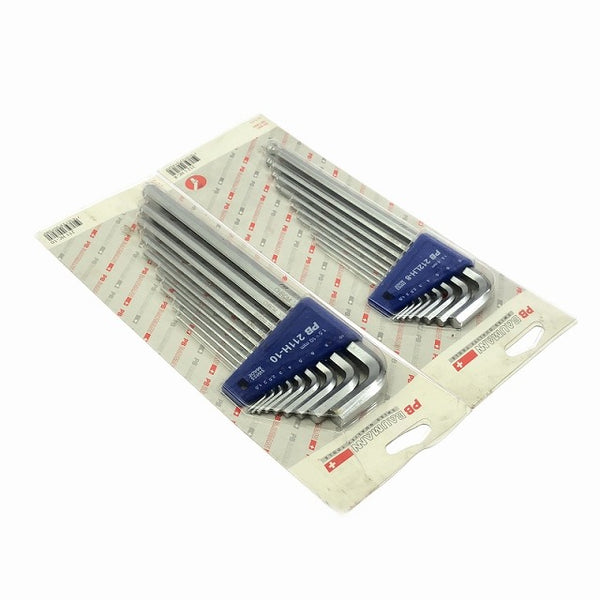 ☆未使用品4セット☆ロング六角棒レンチセット8本入×1セット 211H-10 ボール付 8本×3セット 212LH-8 ホルダー付 六角レンチ - 5