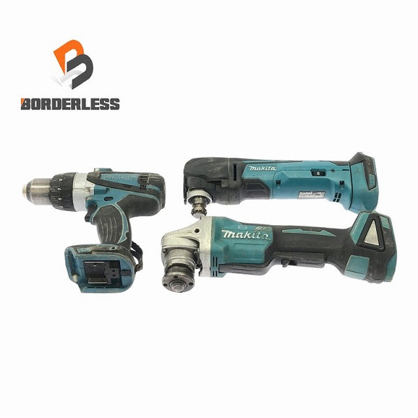 ☆中古品 3点セット☆makita マキタ ディスクグラインダー GA508D マルチツール TM51D 震動ドライバドリル HP458D ※コメントあり - 1