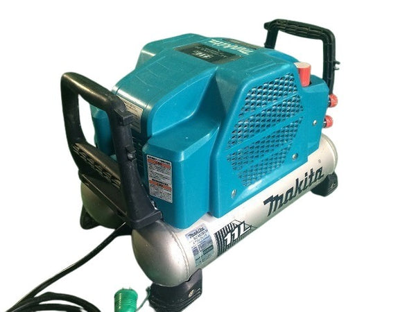 ☆中古品☆ makita マキタ 100V 11L/11リットル 高圧4口 エアコンプレッサー AC462XLH 青/ブルー エアーコンプレッサー - 3