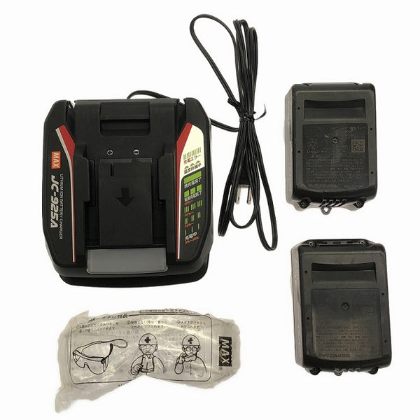 ☆中古品☆MAX マックス 18V 35mm 充電式ピンネイラ TJ-35P4 バッテリ2個(18V5.0Ah) 充電器 ケース付 コードレス ピン釘打機 - 10