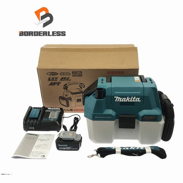 ☆未使用品☆makita マキタ 18V 充電式集じん機 VC750DRG バッテリ1個(18V6.0Ah) 充電器付 コードレス 集塵機 掃除機 - 1