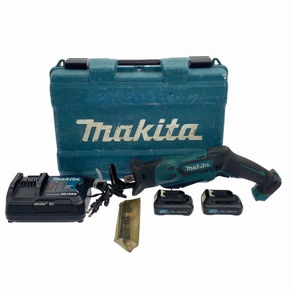 ☆中古品☆makita マキタ 10.8V 充電式レシプロソー JR104D バッテリー2個(10.8V1.5Ah) 充電器 ケース付 コードレスセーバソー - 4
