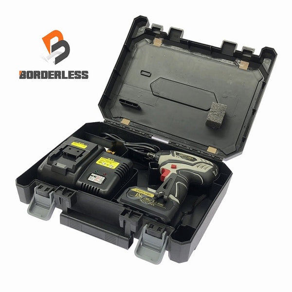 ☆極美品☆EARTH MAN アースマン 充電式インパクトレンチ IW-180LiB バッテリー1個(18V 3.0Ah) 充電器 ケース付 コードレス - 1