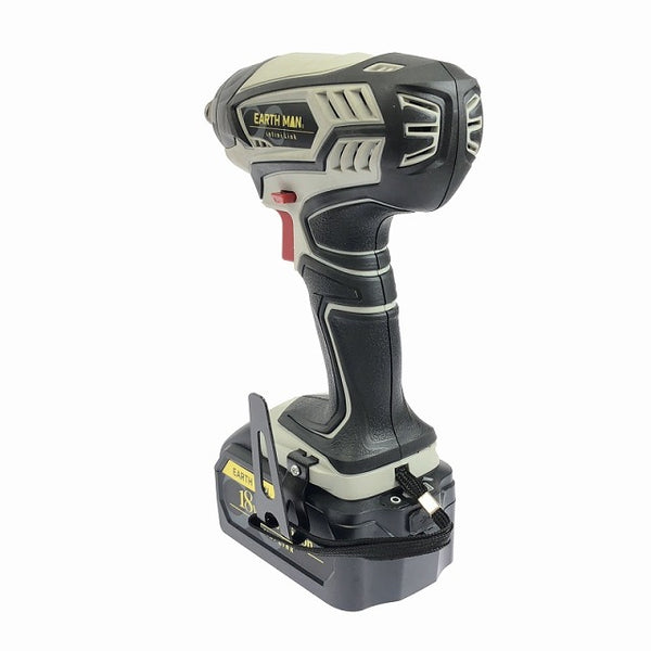 ☆極美品☆EARTH MAN アースマン 充電式インパクトレンチ IW-180LiB バッテリー1個(18V 3.0Ah) 充電器 ケース付 コードレス - 7