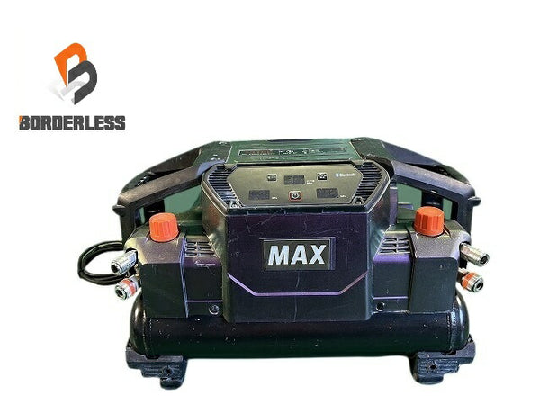 ☆比較的綺麗です☆MAX マックス 100V 高圧専用 スーパーエアコンプレッサー AK-HH1310E 限定色グリーンアメジスト エアーツール - 1