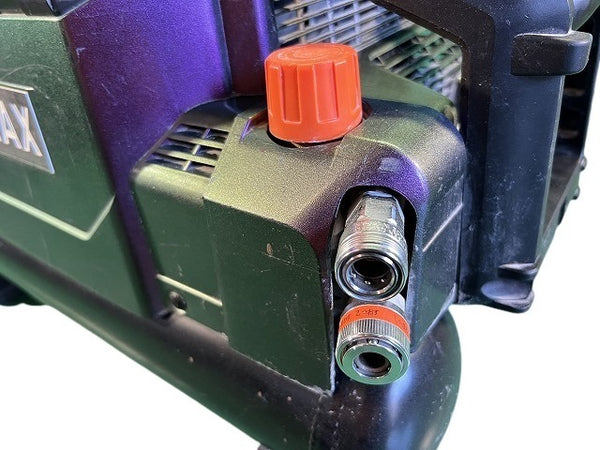 ☆比較的綺麗です☆MAX マックス 100V 高圧専用 スーパーエアコンプレッサー AK-HH1310E 限定色グリーンアメジスト エアーツール - 6