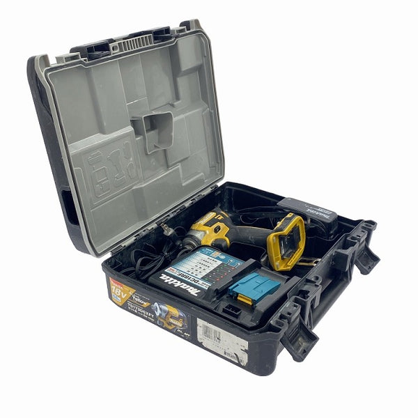 ☆中古品☆makita マキタ 18V 充電式インパクトドライバー TD173D イエロー バッテリ1個(18V 6.0Ah)充電器付 コードレス 締付け - 2