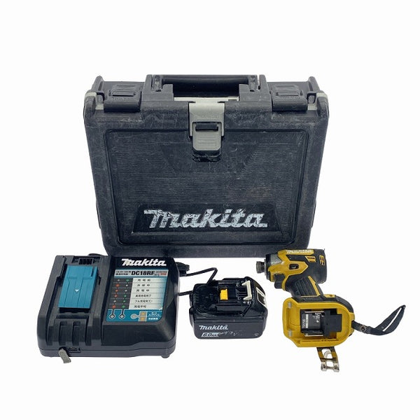 ☆中古品☆makita マキタ 18V 充電式インパクトドライバー TD173D イエロー バッテリ1個(18V 6.0Ah)充電器付 コードレス 締付け - 4