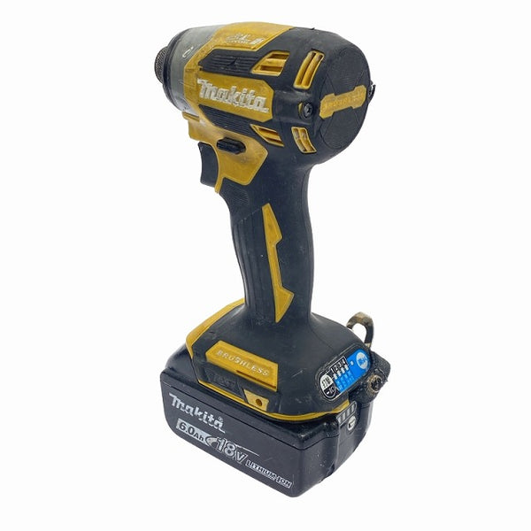 ☆中古品☆makita マキタ 18V 充電式インパクトドライバー TD173D イエロー バッテリ1個(18V 6.0Ah)充電器付 コードレス 締付け - 7