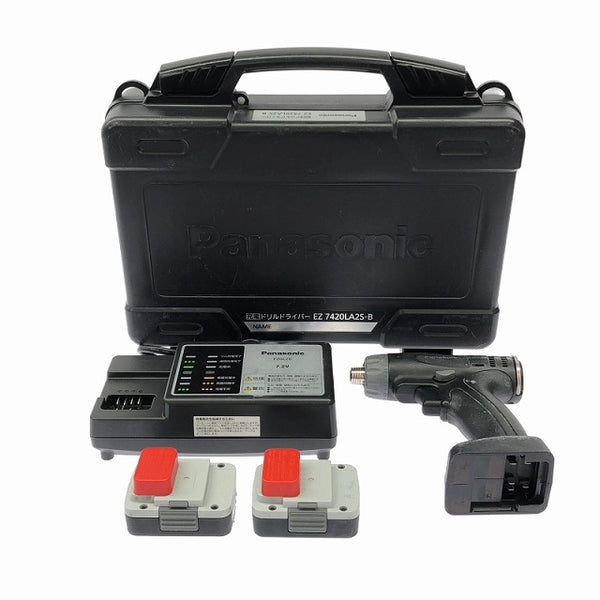 ☆中古品☆Panasonic パナソニック 7.2V 充電ドリルドライバー EZ7420LA2S-B バッテリ2個(1.5Ah)充電器付 ネジ締め 穴あけ DIY - 4