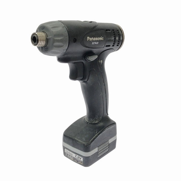 ☆中古品☆Panasonic パナソニック 7.2V 充電ドリルドライバー EZ7420LA2S-B バッテリ2個(1.5Ah)充電器付 ネジ締め 穴あけ DIY - 3