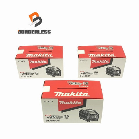 ☆箱あり未使用品3個セット☆ makita マキタ 40Vmax 5.0Ah 純正リチウムイオンバッテリー BL4050F LITHIUM-ION 残量表示 電池 蓄電