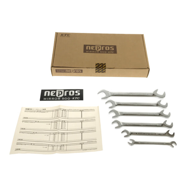 ☆未使用品☆nepros ネプロス アングルヘッドスパナセット NTS306 6本組 京都機械工具 KTC - 10