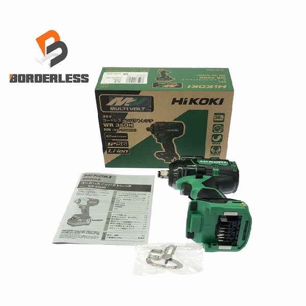 ☆未使用品☆HiKOKI ハイコーキ 36V コードレスインパクトレンチ WR36DH(NN)本体のみ 緑/グリーン 充電式 ナット締め付け - 1