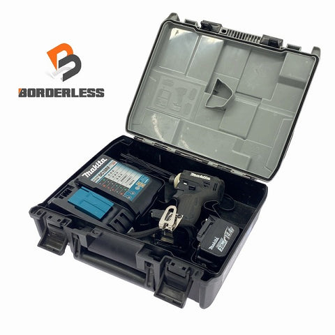 ☆中古品☆makita マキタ 18V 充電式インパクトドライバー TD172D 黒/ブラック バッテリ1個(14.4V3.0Ah) 充電器 ケース付