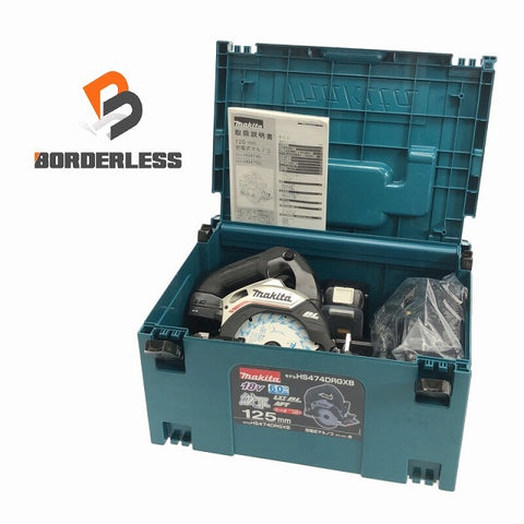 ☆未使用品☆makita マキタ 18V 125mm 充電式マルノコ HS474DRGXB 黒 バッテリー2個(18V 6.0Ah)充電器 鮫肌 ケース付