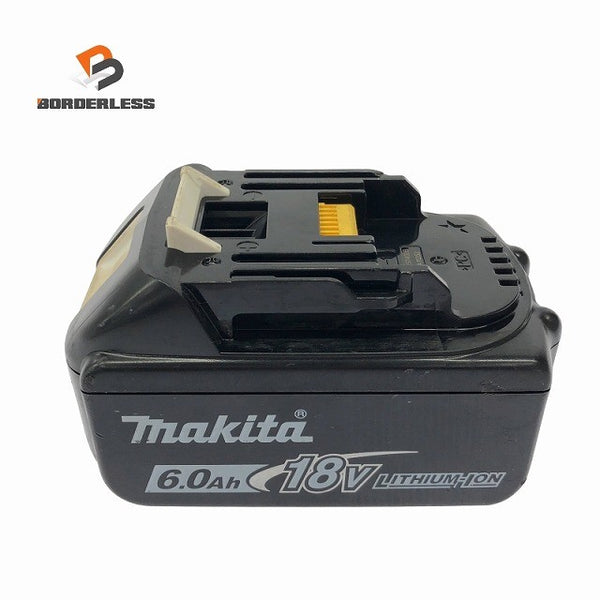 ☆美品☆makita マキタ 18V 6.0Ah 純正リチウムイオンバッテリー BL1860B 急速充電対応 残量表示付 雪マーク119542 - 1