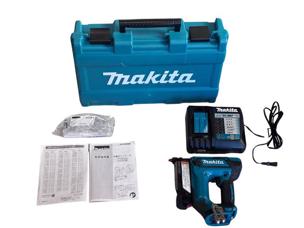 ☆中古品☆makita マキタ 18V 35mm 充電式ピンタッカ PT353D 本体 充電器 DC18RF ケース コードレス ピンネイラ ピン釘打機137365 - 3