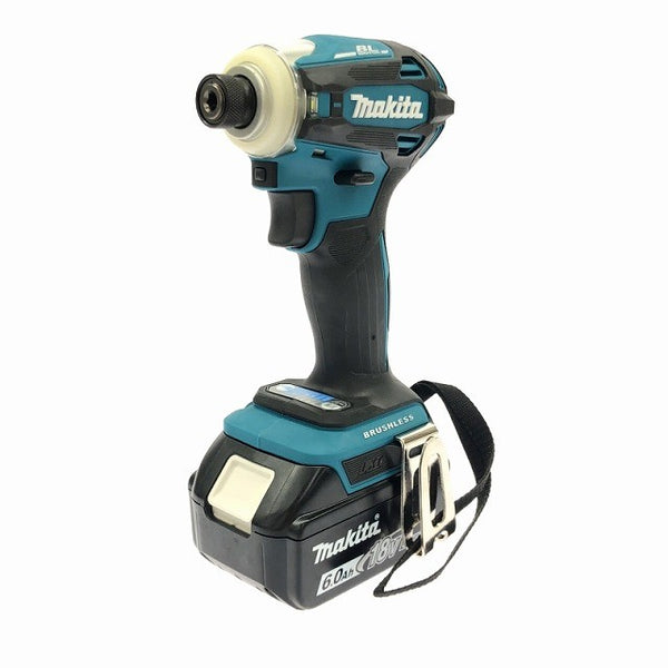 ☆極美品☆makita マキタ 18V 充電式インパクトドライバー TD172DRGX 青/ブルー バッテリ2個(18V6.0Ah) 充電器 ケース付121063 - 4