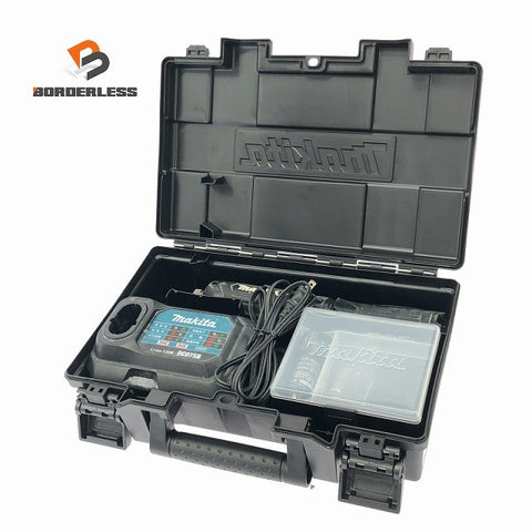 ☆中古品☆makita マキタ 7.2V 充電式ペンインパクトドライバー TD022D 黒 バッテリ2個(1.5Ah) 充電器 ケース付 コードレス131830