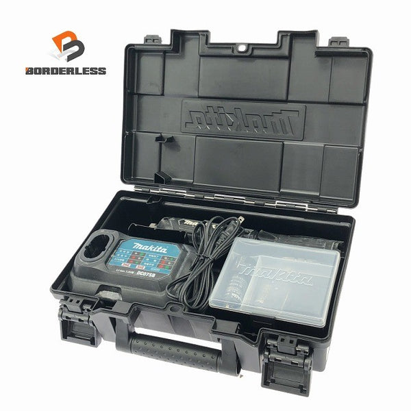 ☆中古品☆makita マキタ 7.2V 充電式ペンインパクトドライバー TD022D 黒 バッテリ2個(1.5Ah) 充電器 ケース付 コードレス131830 - 1