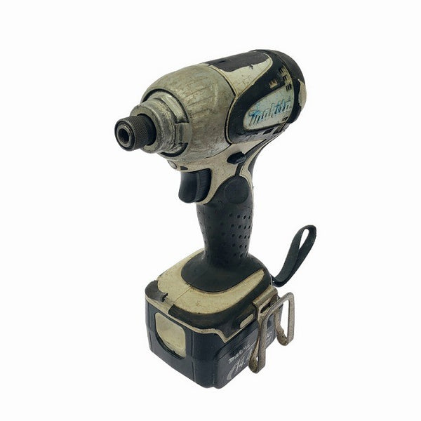 ☆中古品☆ makita マキタ 14.4V 充電式インパクトドライバー TD131D 白/ホワイト 本体+バッテリー1個(3.0Ah)133470 - 2