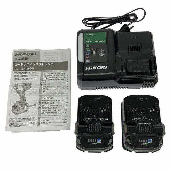 ☆未使用品☆HiKOKI ハイコーキ 36V コードレスインパクトレンチ WR36DH(2XPBSZ) ストロングブラック フルセット 充電式133107 - 10