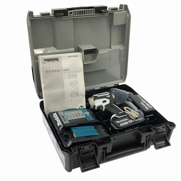 ☆未使用品☆makita マキタ 18V 充電式インパクトドライバ TD171DRGXW 白/ホワイト バッテリー2個 充電器 ケース付134903 - 2