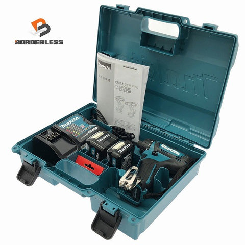 ☆中古美品☆makita マキタ 10.8V 充電式ドライバドリル DF033D バッテリ2個(4.0Ah1.5Ah) 充電器 ケース付 ドリルドライバー136994