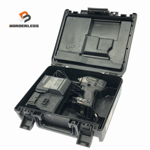 ☆中古品☆HiKOKI ハイコーキ 18V コードレスインパクトドライバ WH18DDL2 本体+充電器+ケース付き 電動工具131702 - 1