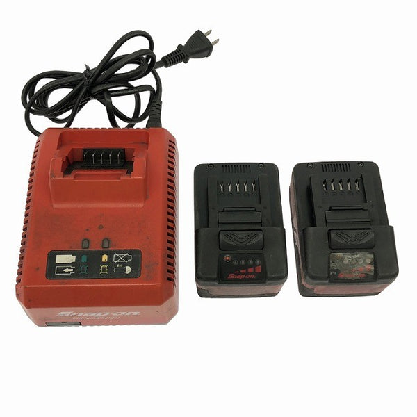 ☆中古品☆Snap-on スナップオン 18V 充電式インパクトレンチ CTJ8850BK 黒 バッテリ2個(4.0Ah) 充電器付 1/2インチ コードレス136702 - 9