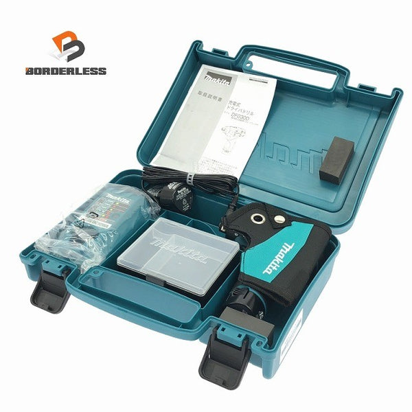 ☆未使用品☆makita マキタ 10.8V 充電式ドライバドリル DF030DWX バッテリ2個(1.3Ah) 充電器 ケース付 ドリルドライバ115717 - 1