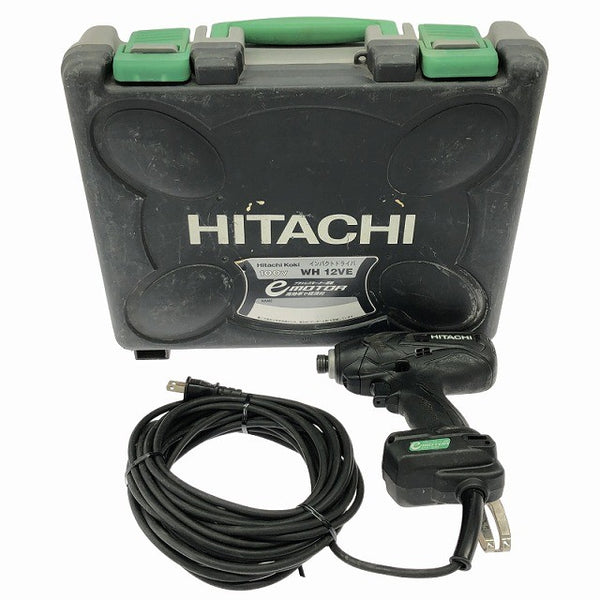 ☆中古品☆HITACHI 日立工機 100V インパクトドライバー WH12VE(SCB) 黒/ブラック ケース付 コード式 電動工具137774 - 3