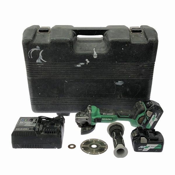 ☆中古品☆HiKOKI ハイコーキ 36V 100mm コードレスディスクグラインダー G3610DA マルチボルトバッテリー2個 充電器 ケース付130524 - 3