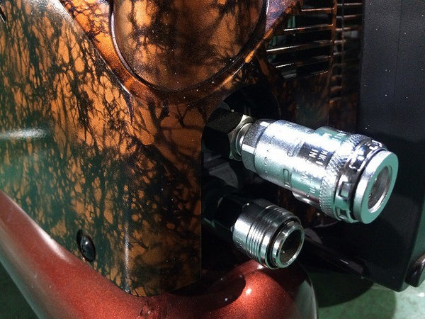 ☆美品☆MAX マックス 常圧/一般圧 2口 エアコンプレッサー AK-L1270E2P エアツール 大工道具 エア工具 塗装対応116701 - 8