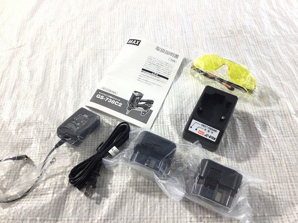 ☆未使用品☆MAX マックス 38mm ガスネイラ GS-738C2 バッテリー2個+充電器+ケース ガス式鋲打ち機 ガス式鋲打機 充電式119158 - 10
