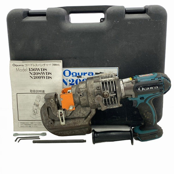☆中古品☆ OGURA オグラ 18V コードレスパンチャー N209WDS 本体+パーツ+ケース 切断 鉄工 充電式 油圧式パンチャー128083 - 3