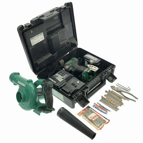 ☆中古品☆HITACHI 日立工機 18V コードレスインパクトドライバ WH18DDL2 ブロワ RB18DC バッテリー(18V 6.0Ah)付き124214 - 0