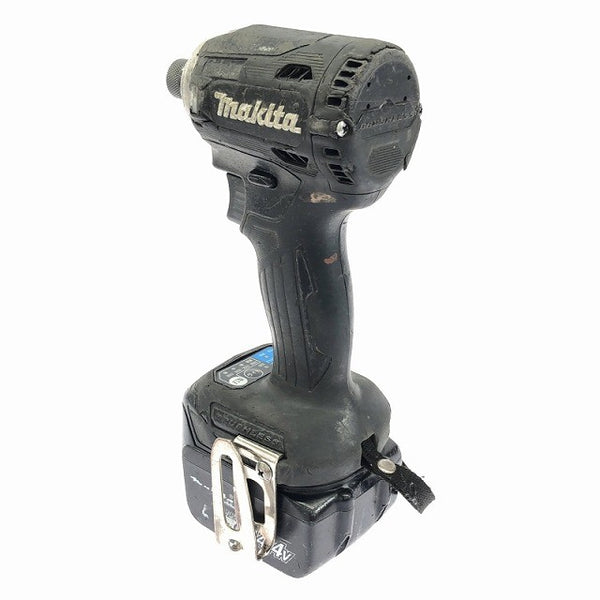 ☆中古品☆makita マキタ 14.4V 充電式インパクトドライバー TD161D 黒/ブラック バッテリ1個(14.4V4.0Ah) 充電器付 コードレス - 5