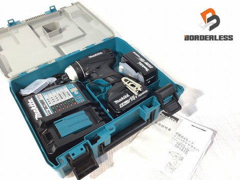 ☆未使用品☆makita マキタ 18V 4モードインパクトドライバー TP141DRGXB 黒 バッテリ2個(18V6.0Ah) 充電器 ケース付 コードレス - 0