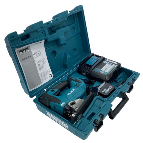 ☆未使用品☆makita マキタ 14.4V 充電式ジグソー JV142DRF バッテリ1個(14.4V 3.0Ah) 充電器付 コードレス 電動工具118678 - 0