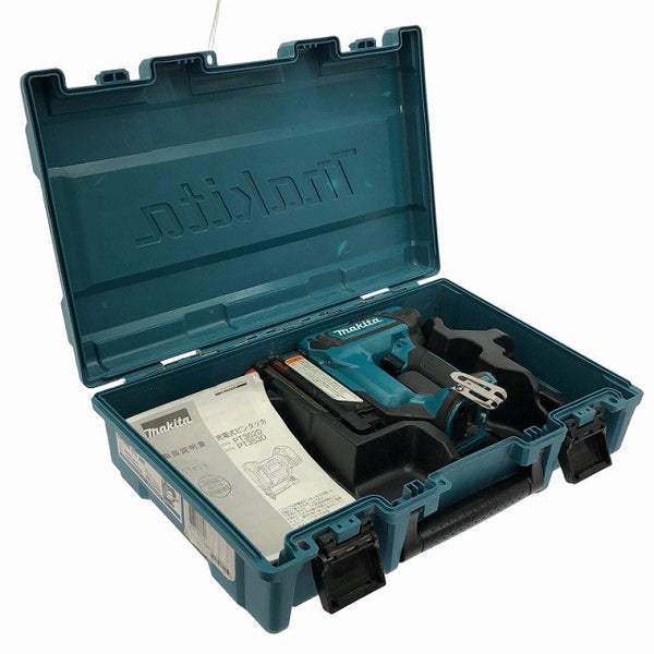 ☆中古品☆makita マキタ 18V 35mm 充電式ピンタッカー PT353DZK 本体＋ケース付 コードレス ピンネイラ ピン釘打機 電動工具134218 - 2