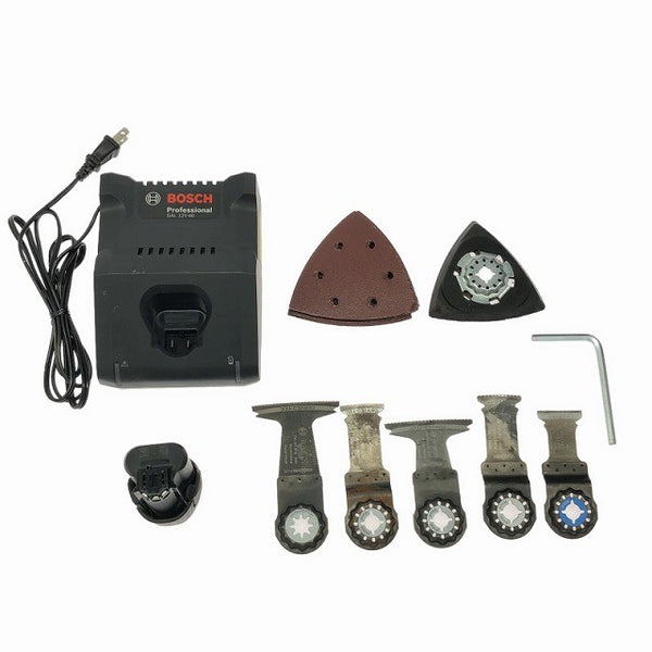☆中古品☆BOSCH ボッシュ 10.8V コードレスマルチツール GMF10.8V-28 バッテリ1個(2.0Ah) 充電器 ケース付 充電式 カットソー135604 - 9