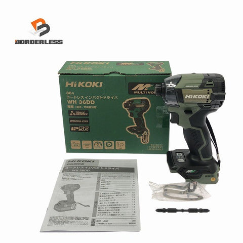 ☆未使用品☆HiKOKI ハイコーキ 36V コードレスインパクトドライバー WH36DD(NNG) フォレストグリーン 本体のみ 締付け136113