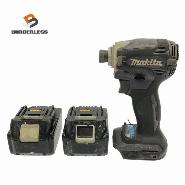 ☆中古品☆makita マキタ 充電式インパクトドライバ TD172D  紫/パープル バッテリー2個(18V 6.0Ah)付き コードレス137212 - 1