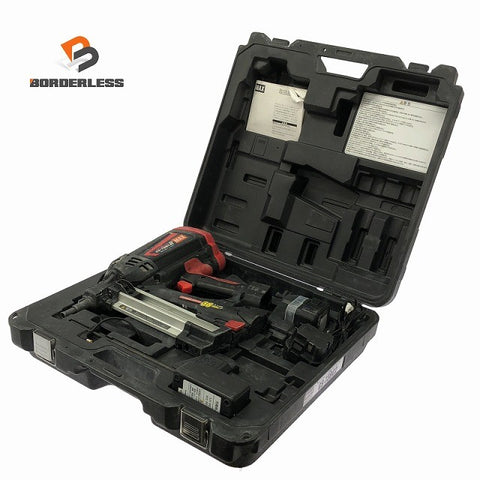 ☆中古品☆MAX マックス ガスネイラ GS-738C2 バッテリ2個(6V1.5Ah) 充電器 ケース付 充電式 ガス式鋲打ち機 ガスピンネイラ129636